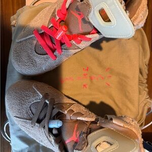 Air Jordan 6 Retro Travis Scott-British Khaki (With Original Box and Bag)